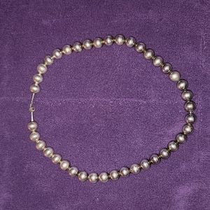 Vintage Sterling Silver Bead Necklace